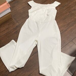 Connected Apparel Off-White Jumpsuit